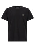 Stone Island Schwarzes Baumwoll-T-Shirt