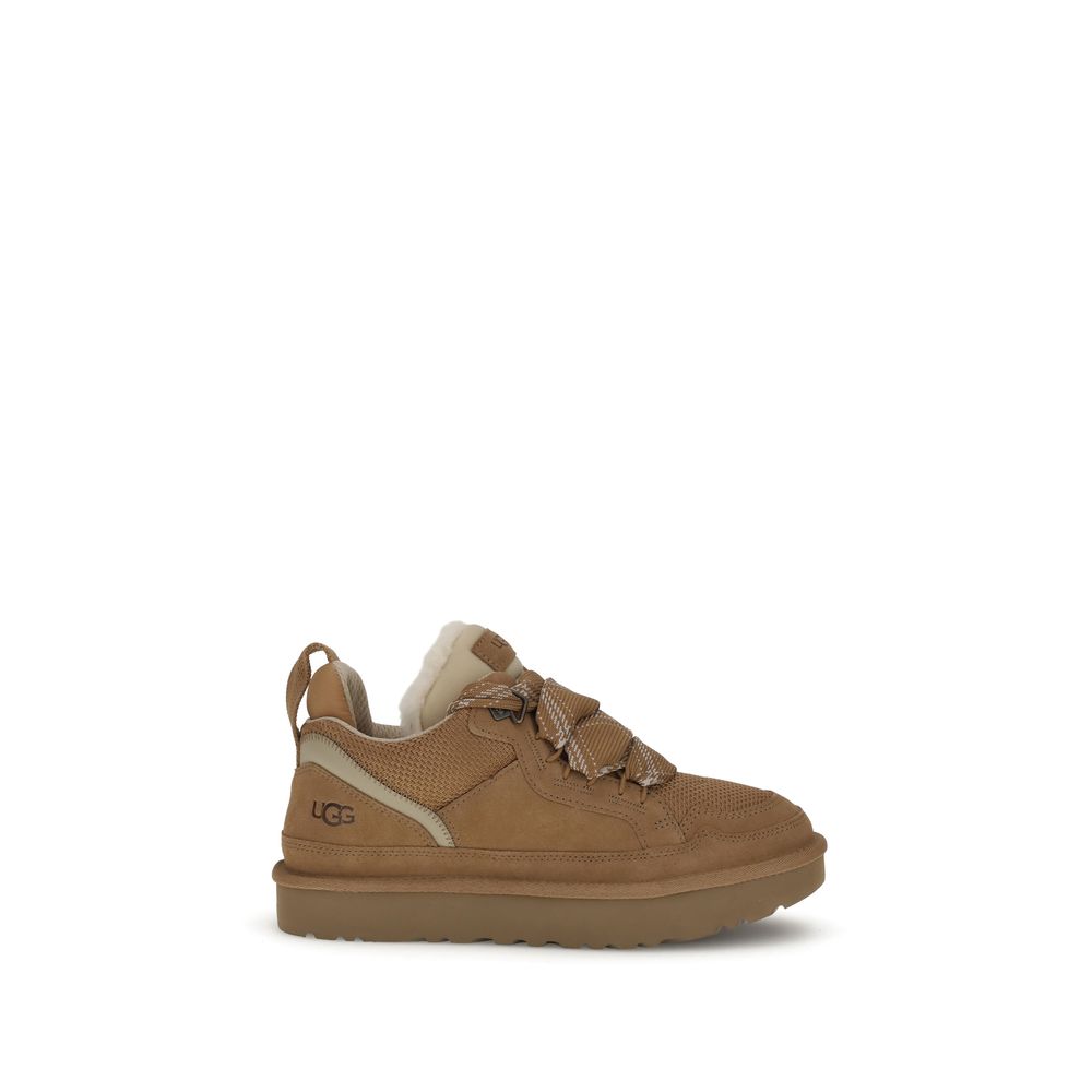 UGG Braune Leder Plateau-Sneaker