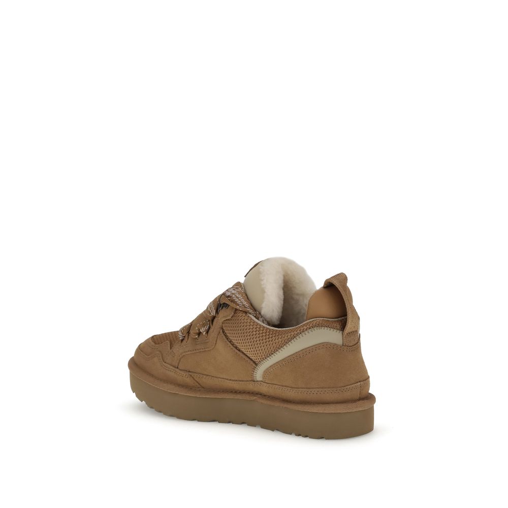 UGG Braune Leder Plateau-Sneaker
