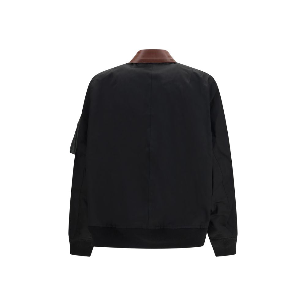 Sacai Schwarzer Bomber aus Baumwolle