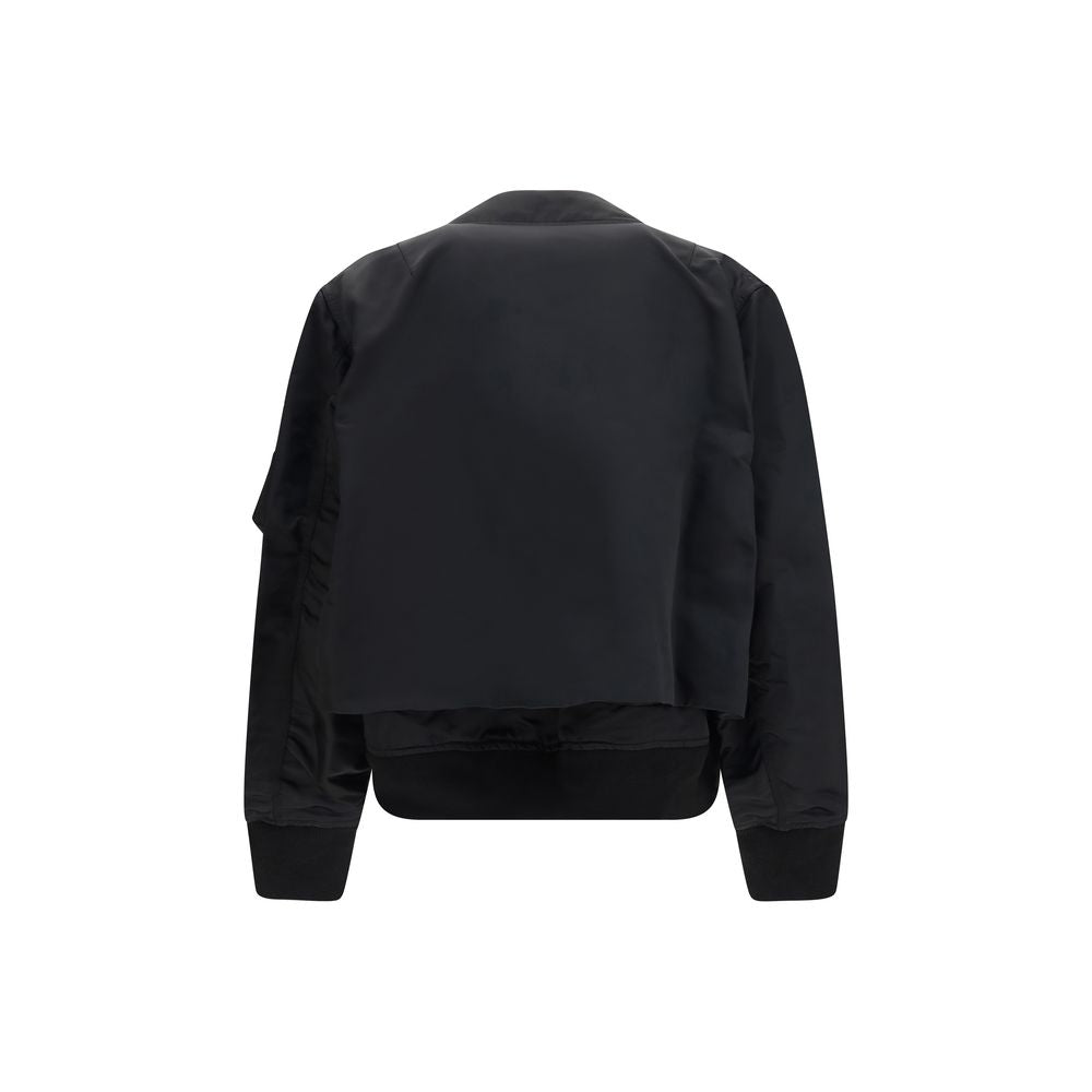 Sacai Schwarzer Bomber aus Baumwolle