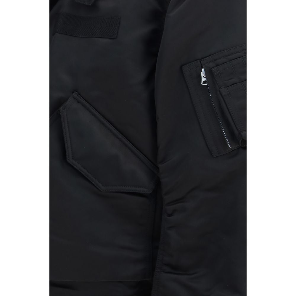 Sacai Schwarzer Bomber aus Baumwolle