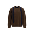Sacai Brauner Wollpullover Oves Aries