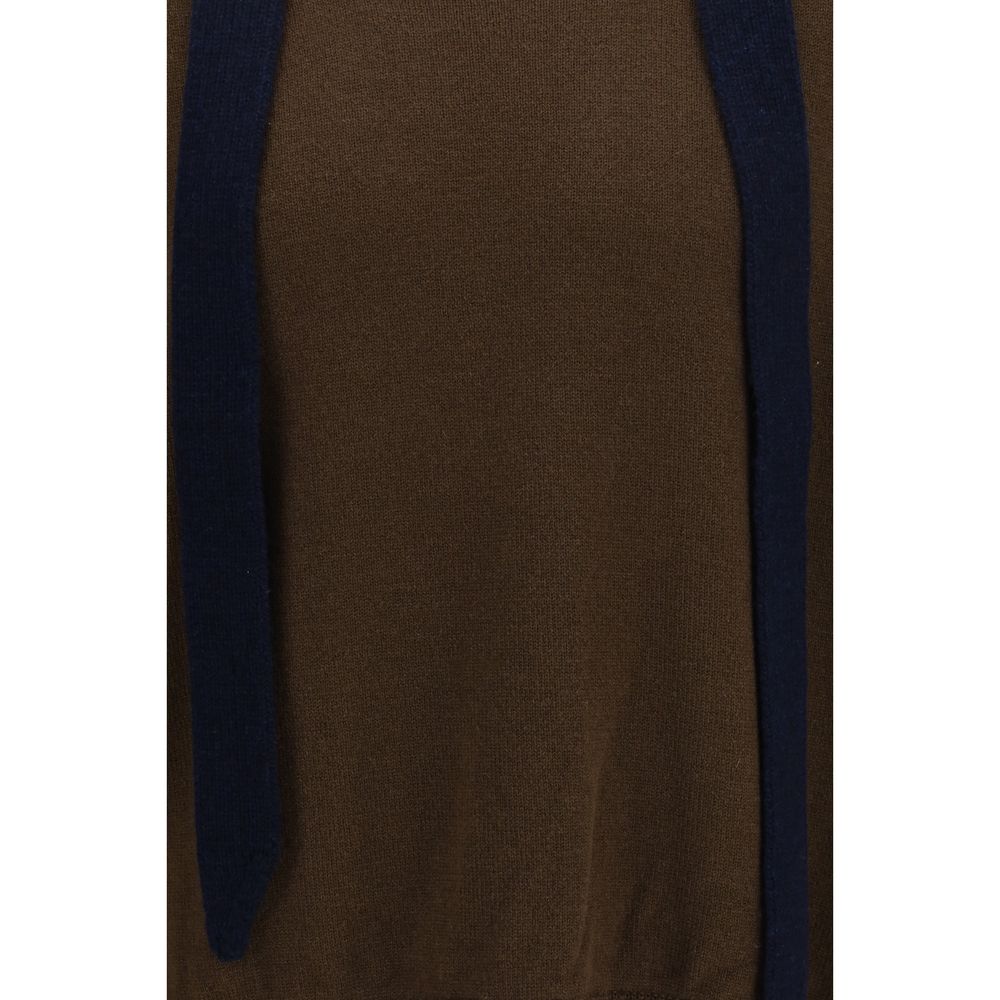 Sacai Brauner Wollpullover Oves Aries