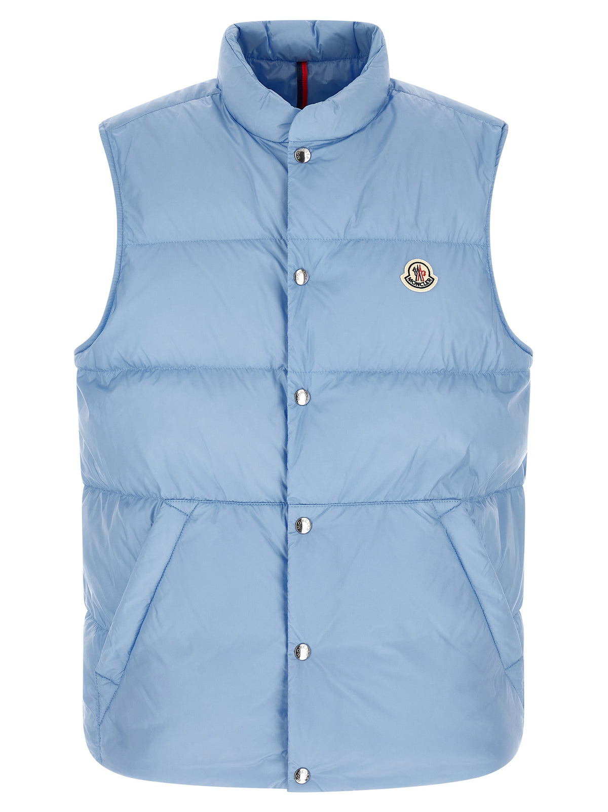 Moncler Blaue Ärmellose Jacke aus Polyamid