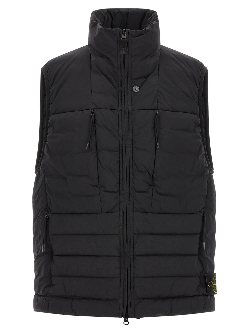 Stone Island Schwarze ärmellose Jacke aus Polyamid
