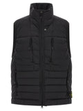 Stone Island Schwarze ärmellose Jacke aus Polyamid