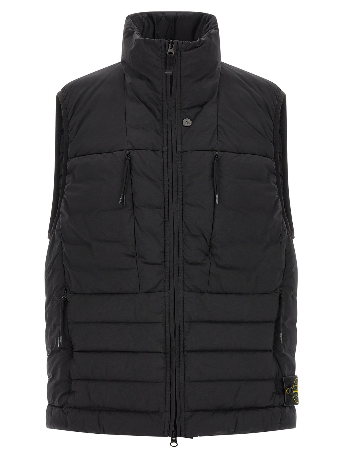 Stone Island Schwarze ärmellose Jacke aus Polyamid
