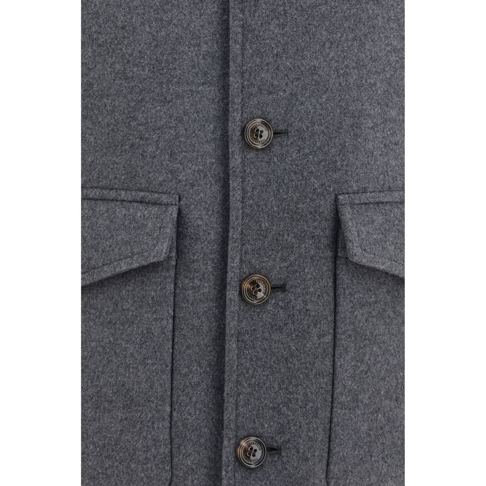 Valentino Garavani Graue Lammwolljacke Oves Aries
