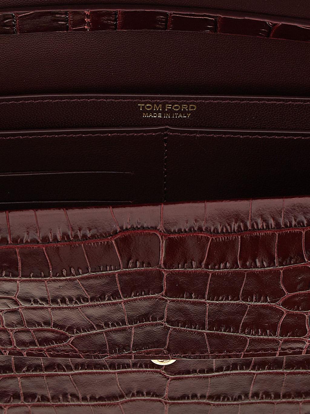 Tom Ford Bordeaux Kalbsleder Clutch