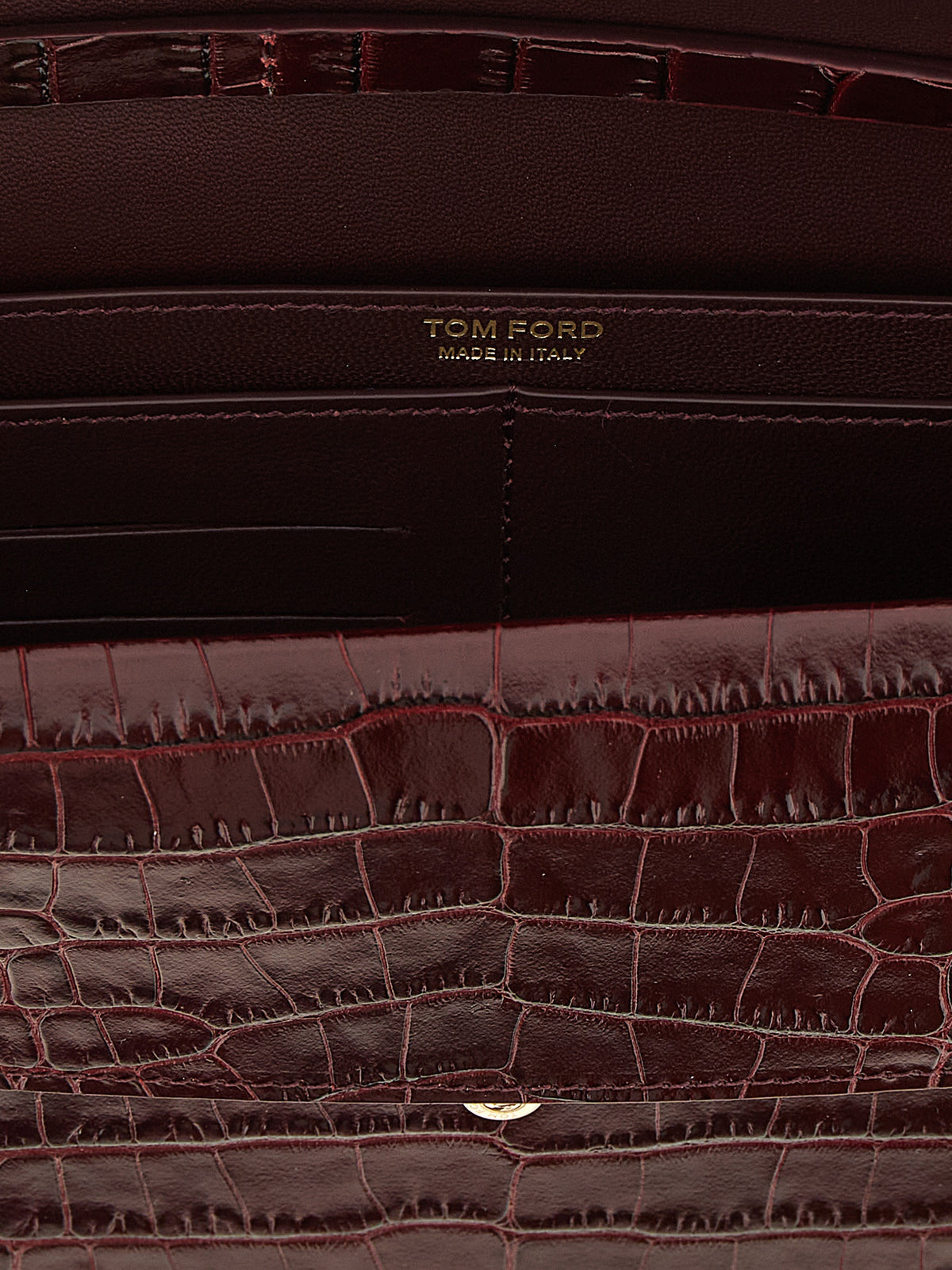Tom Ford Bordeaux Kalbsleder Clutch