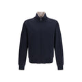 Dolce & Gabbana Blaue Polyamid-Jacke in voller Länge