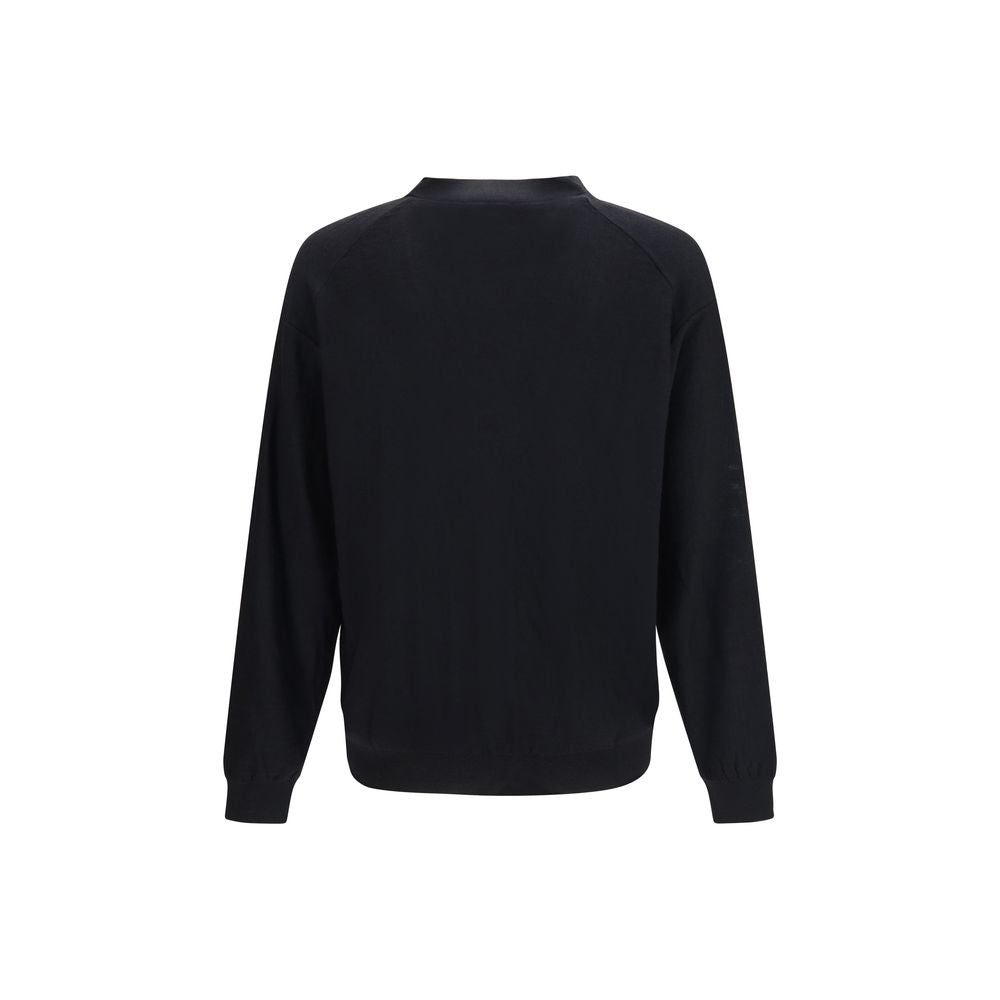 Lemaire Strickjacke aus schwarzer Wolle Oves Aries