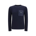 Prada Blauer Wollpullover Oves Aries