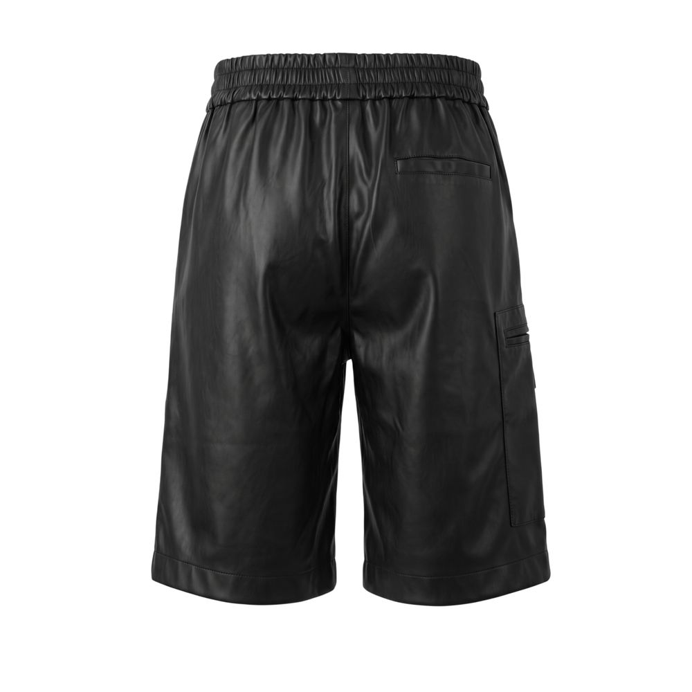 Trussardi Jeans Schwarze Herren-Shorts aus Polyester