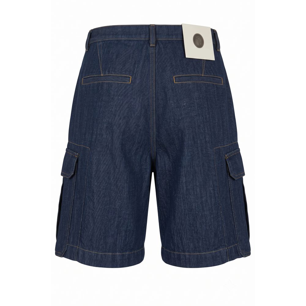 Trussardi Jeans Herren-Shorts aus blauem Baumwollmix