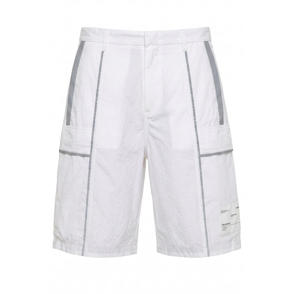 Trussardi Jeans Weiße Herren-Shorts aus Polyamid