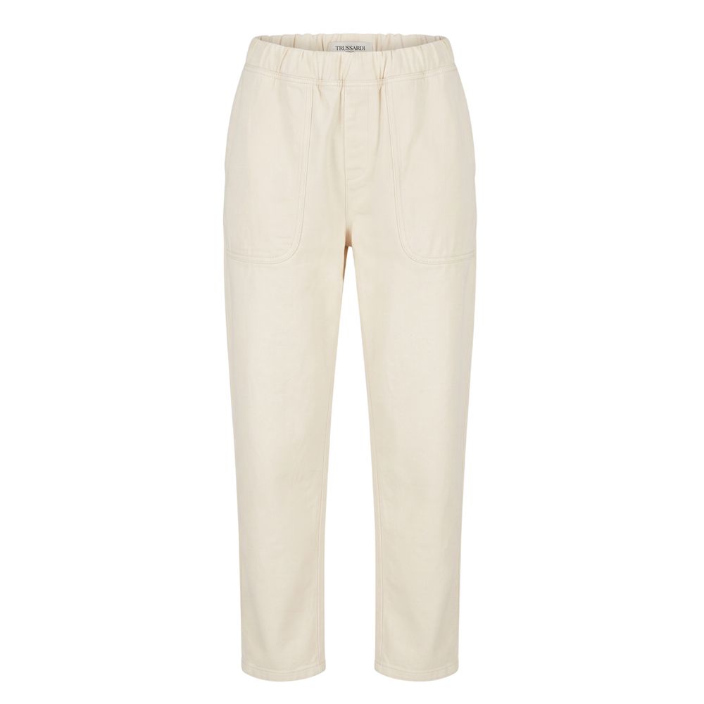 Trussardi Jeans Beigefarbene Baumwollhose für Herren