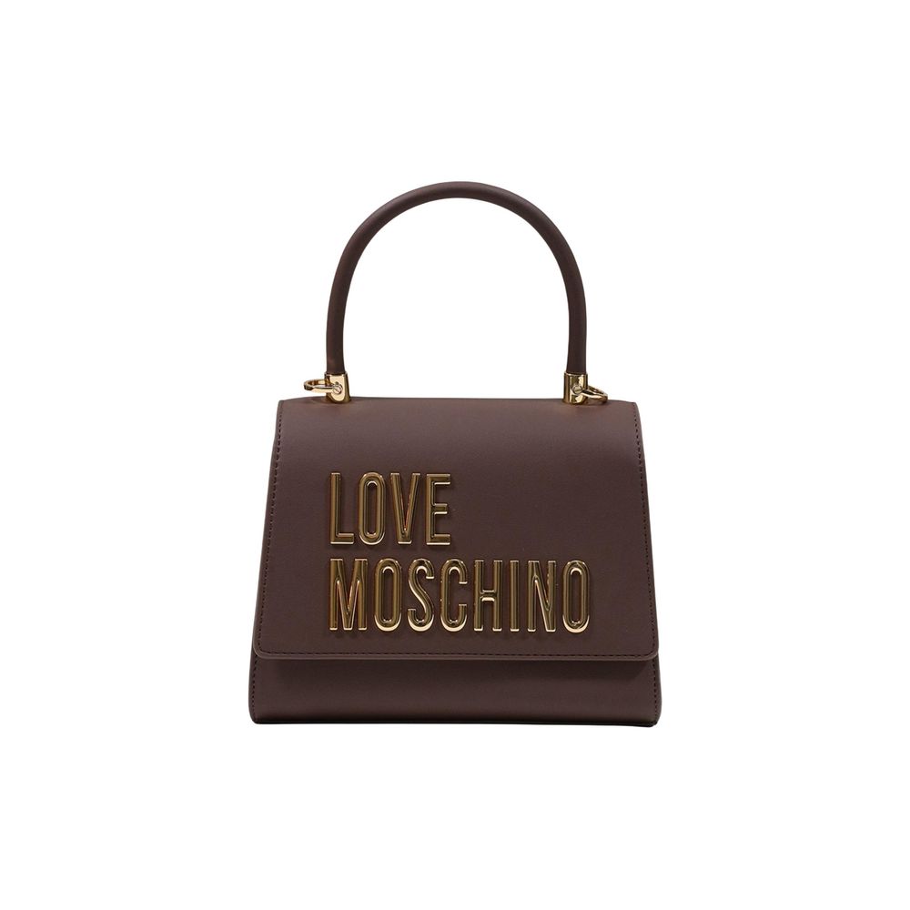 Love Moschino Braune Handtasche aus Polyethylen