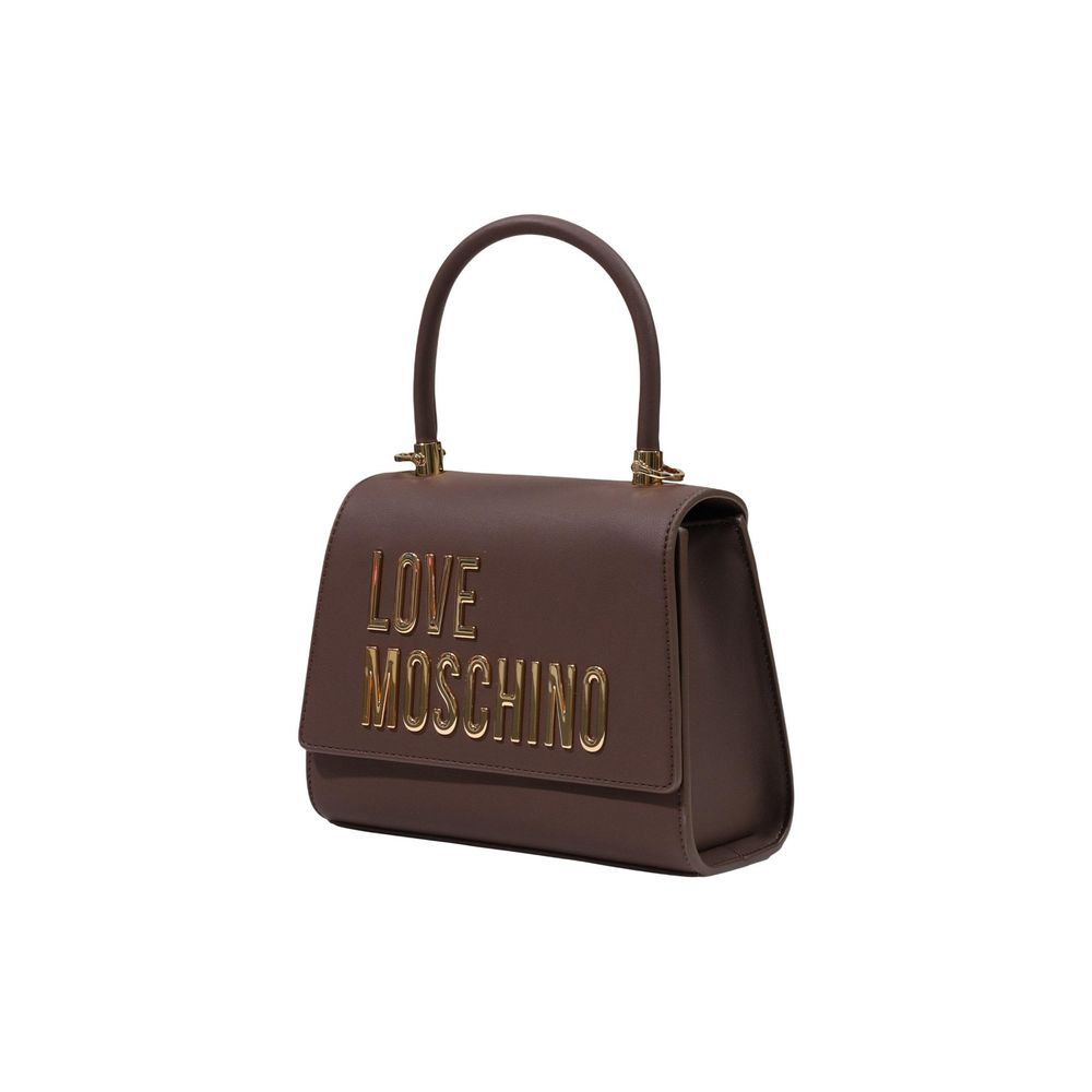 Love Moschino Braune Handtasche aus Polyethylen