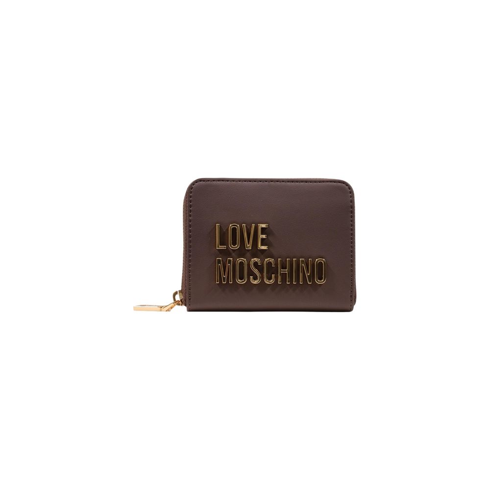 Love Moschino Braune Geldbörse aus Polyethylen