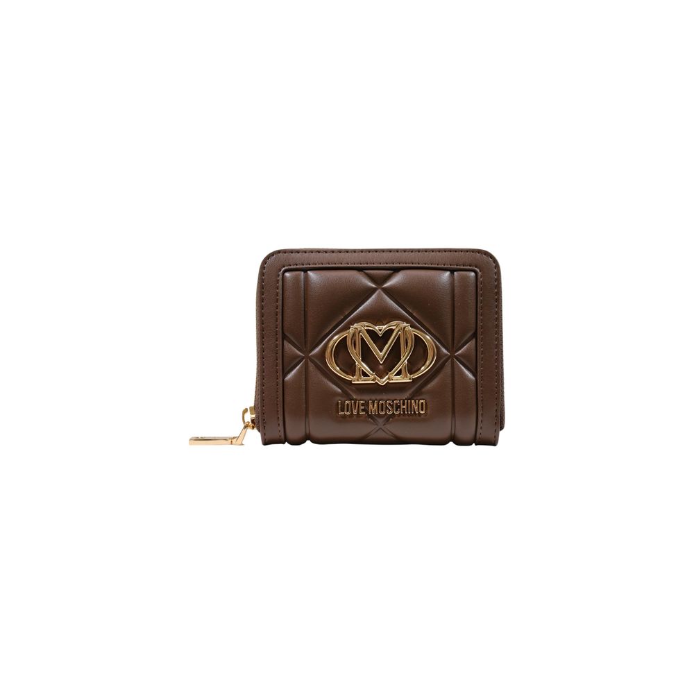 Love Moschino Braune Geldbörse aus Polyethylen