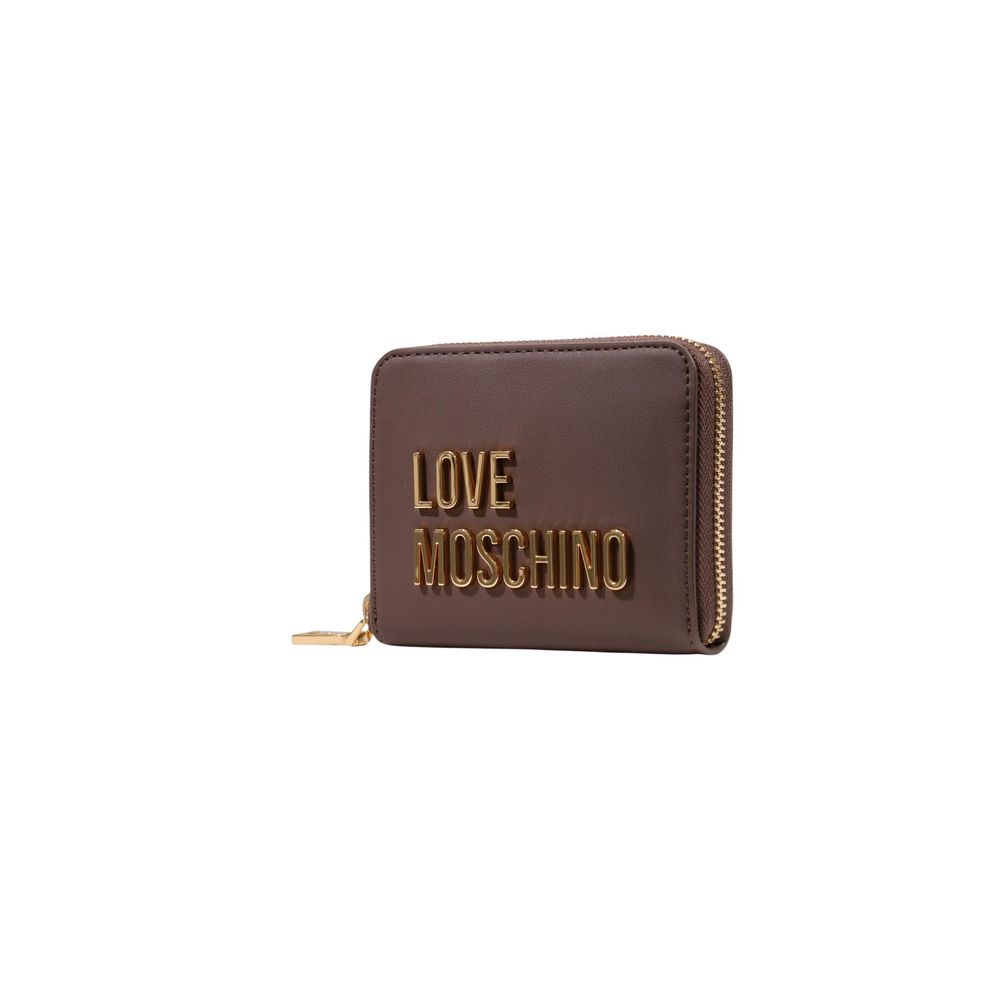 Love Moschino Braune Geldbörse aus Polyethylen