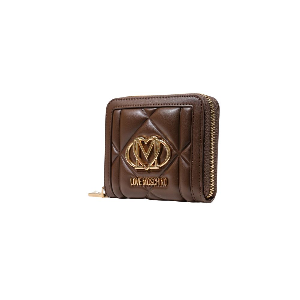 Love Moschino Braune Geldbörse aus Polyethylen