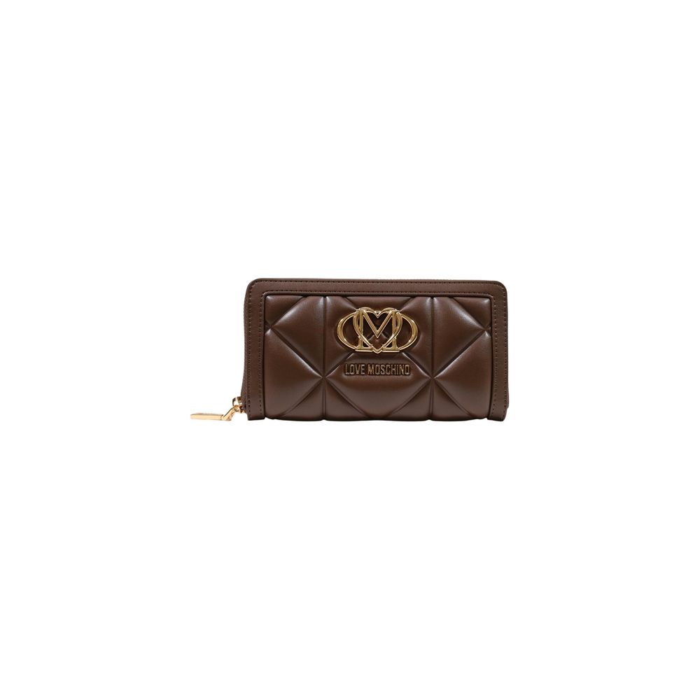 Love Moschino Braune Geldbörse aus Polyethylen