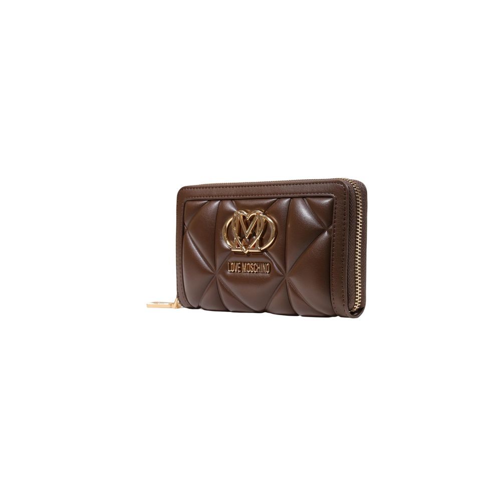Love Moschino Braune Geldbörse aus Polyethylen