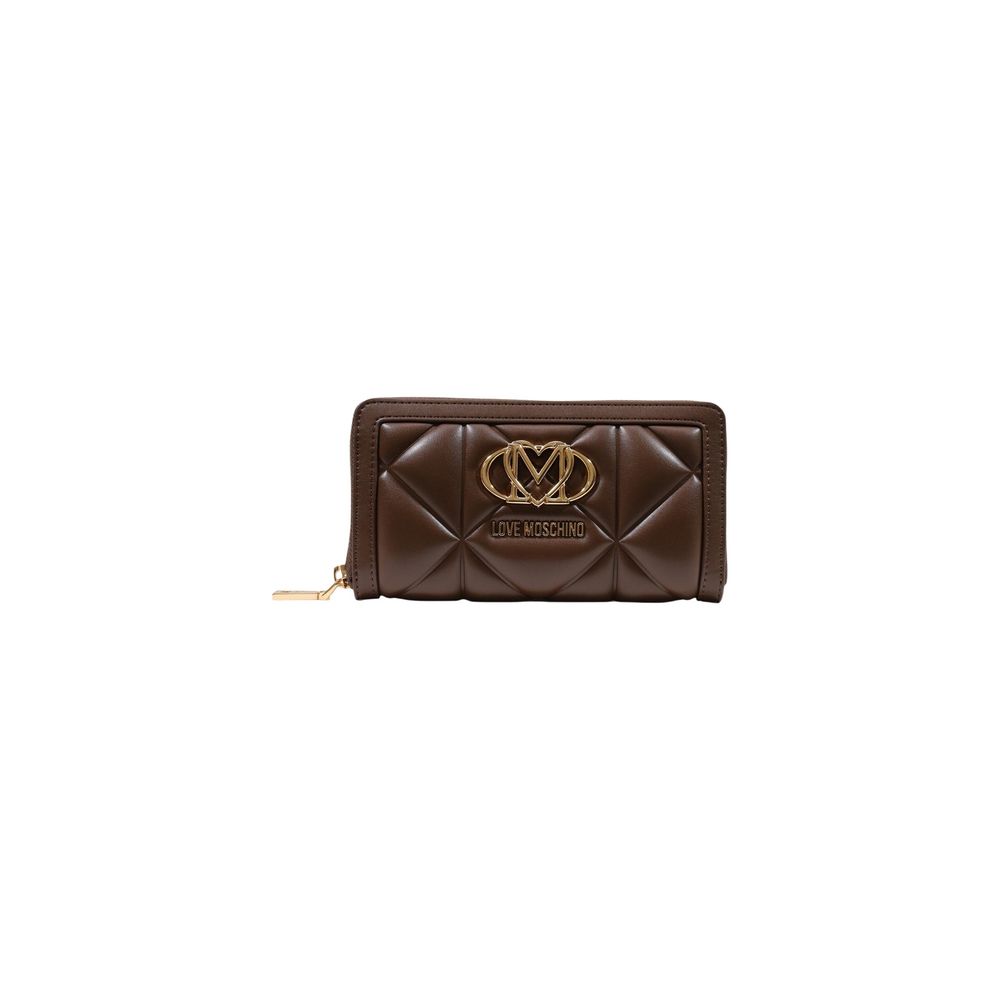 Love Moschino Braune Geldbörse aus Polyethylen