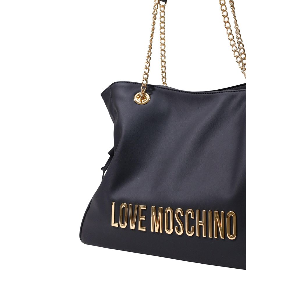 Love Moschino Schwarze Handtasche aus Polyester