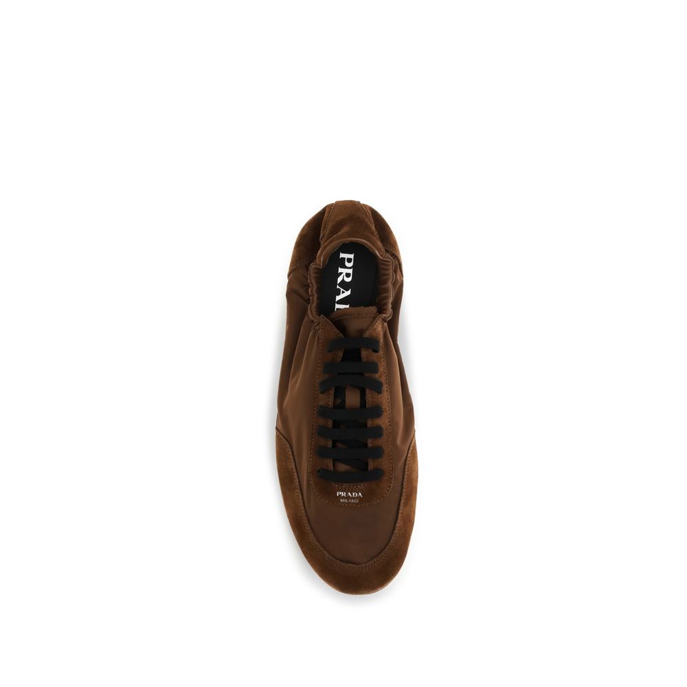 Prada Braune Gummisneaker im Athletic-Stil