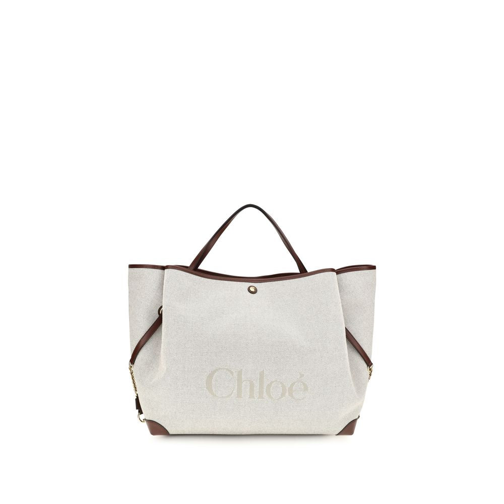 Chloé Beige Cotton Shoulder Bag