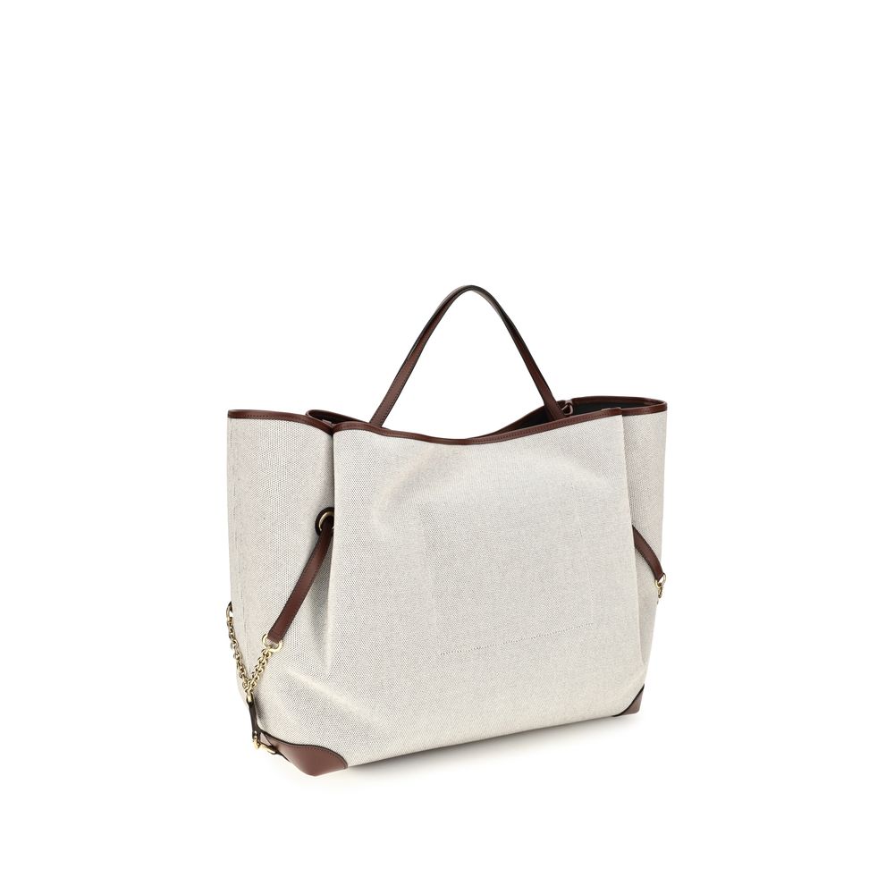 Chloé Beige Cotton Shoulder Bag