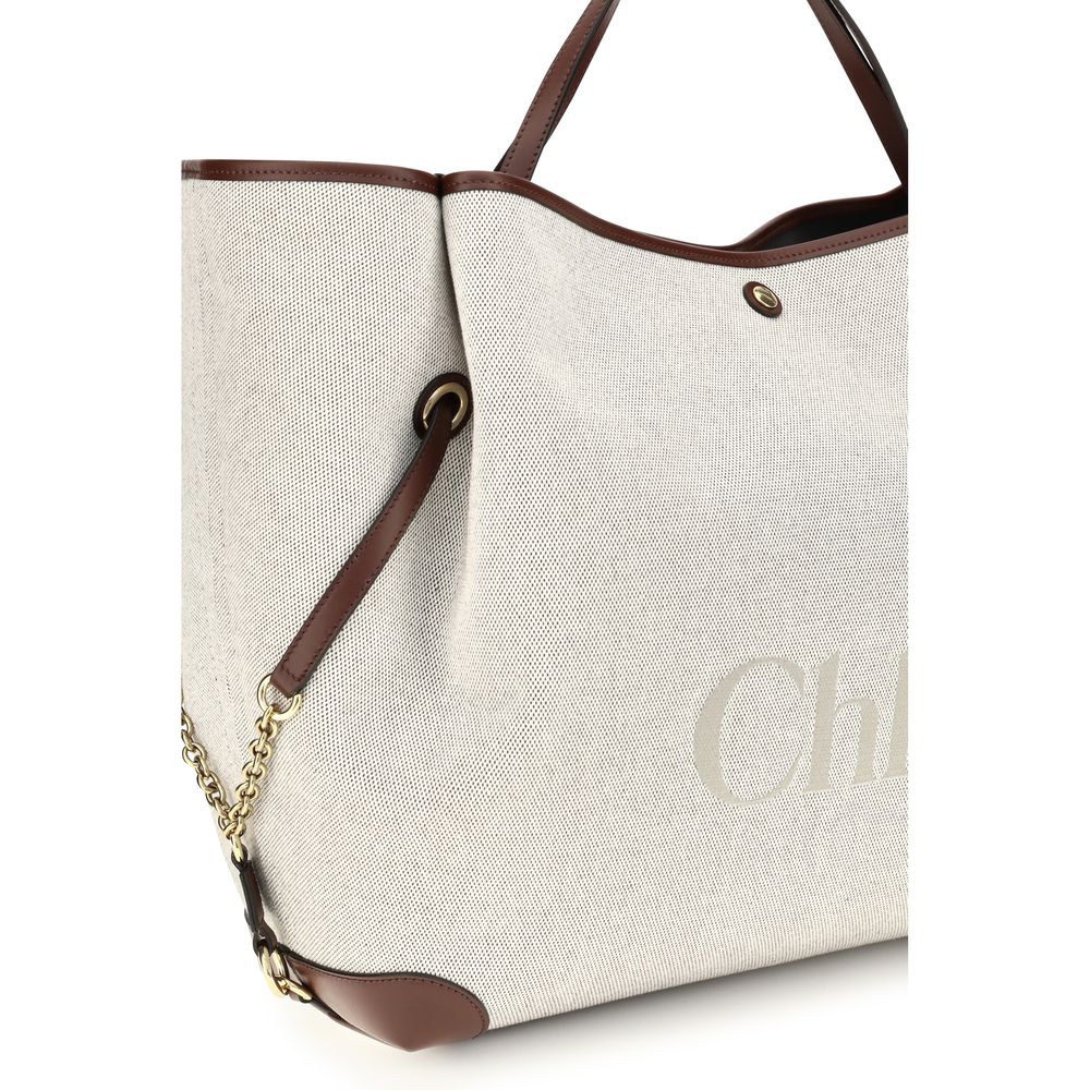 Chloé Beige Cotton Shoulder Bag
