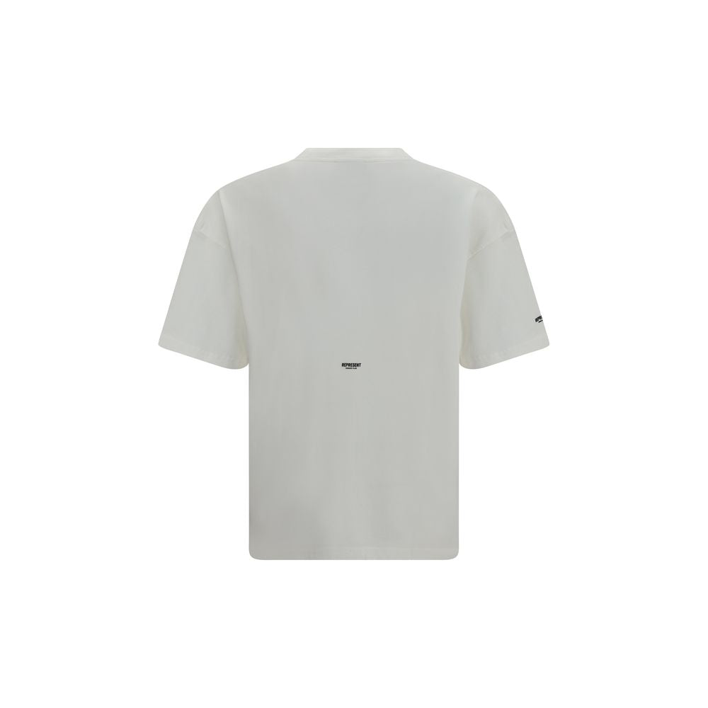Represent Weißes Baumwoll-T-Shirt