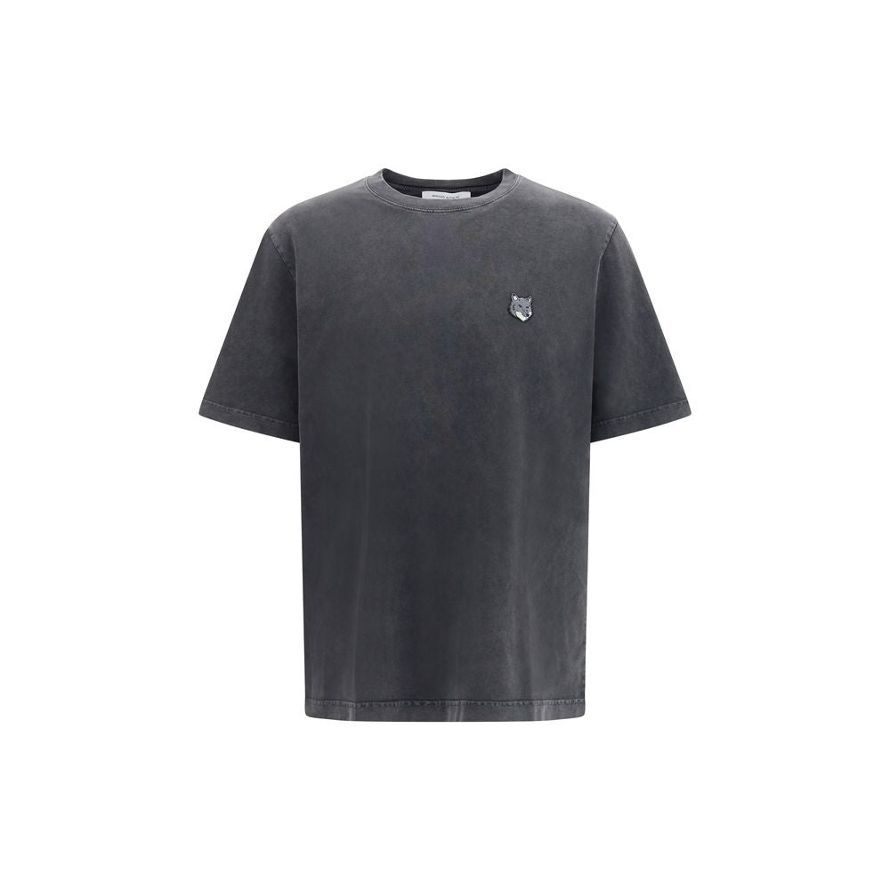 Maison Kitsuné Graues Baumwoll-T-Shirt