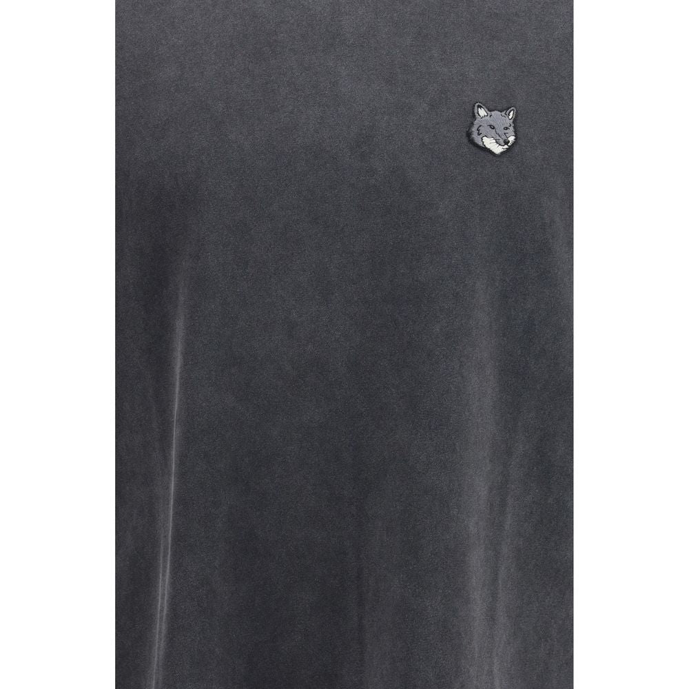 Maison Kitsuné Graues Baumwoll-T-Shirt