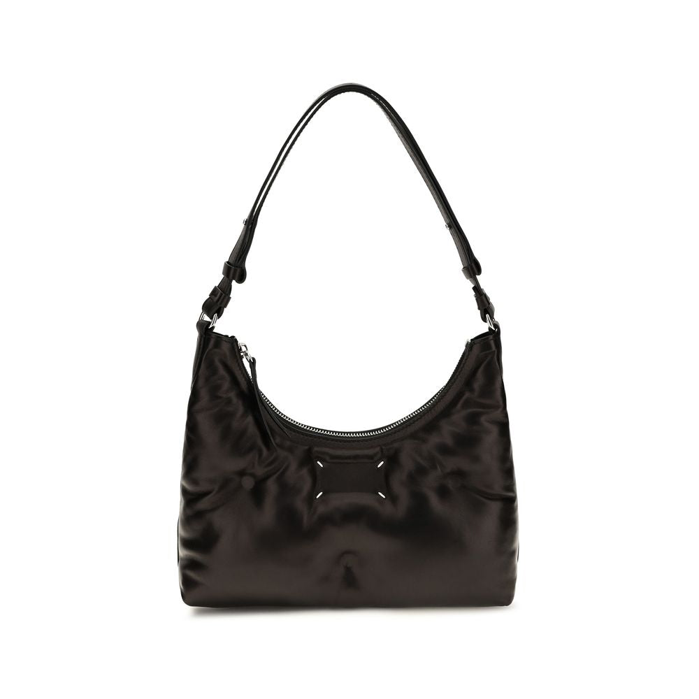 Maison Margiela Schwarze Lammleder Schultertasche Ovis Aries Aries