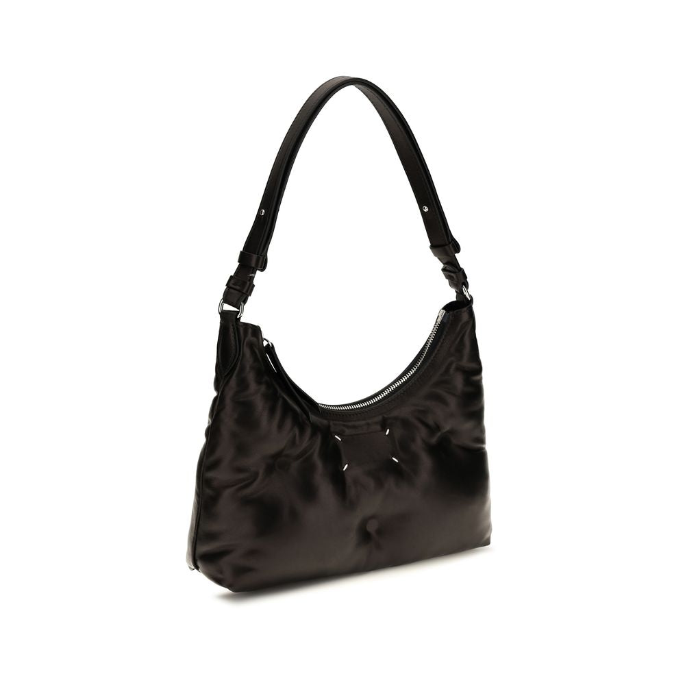 Maison Margiela Schwarze Lammleder Schultertasche Ovis Aries Aries