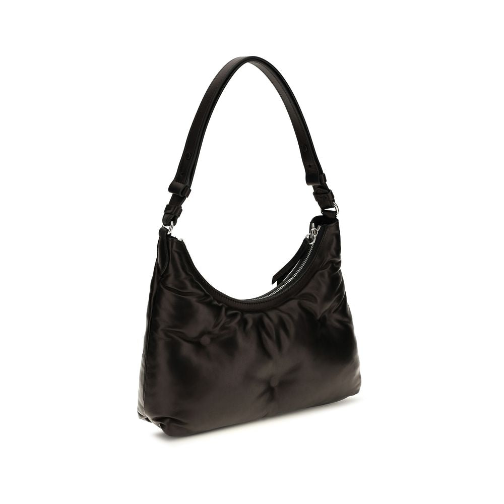 Maison Margiela Schwarze Lammleder Schultertasche Ovis Aries Aries