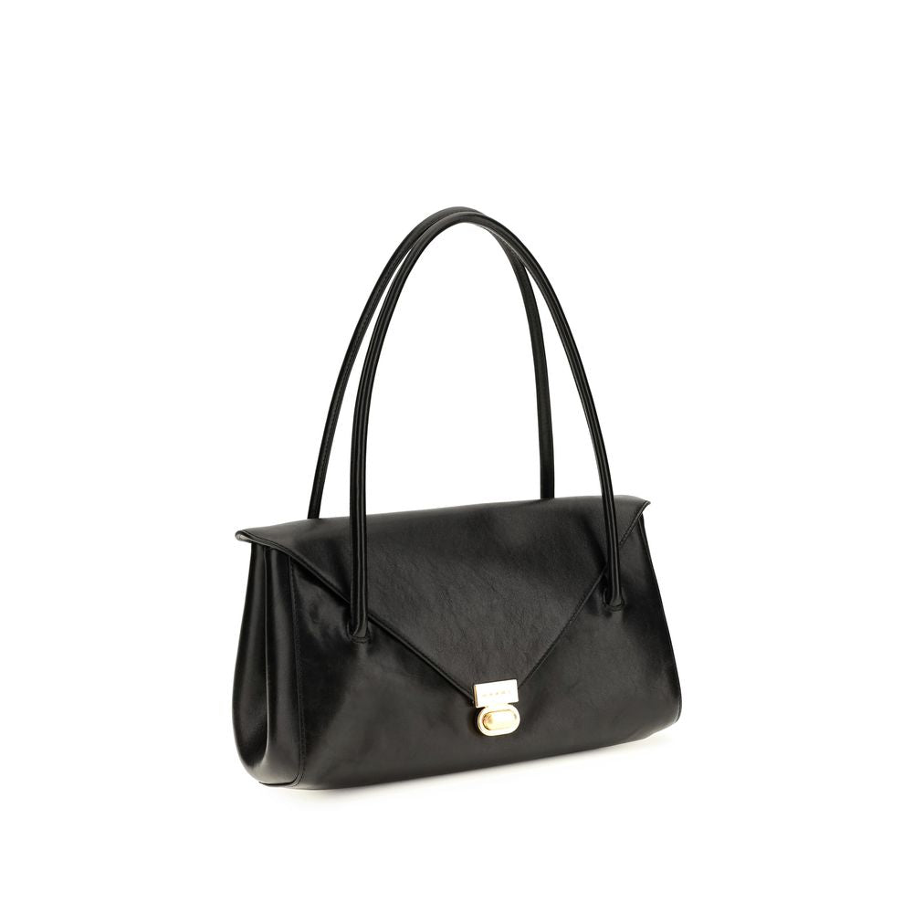 Marni Schwarze Bos Taurus Kalbsleder Schultertasche