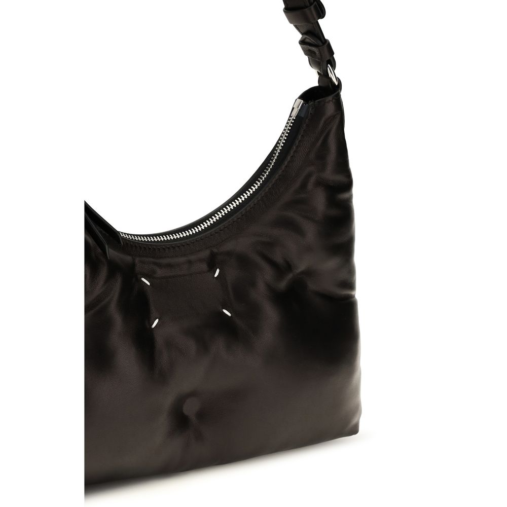 Maison Margiela Schwarze Lammleder Schultertasche Ovis Aries Aries