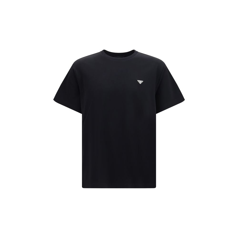 Prada Schwarzes Baumwoll-T-Shirt