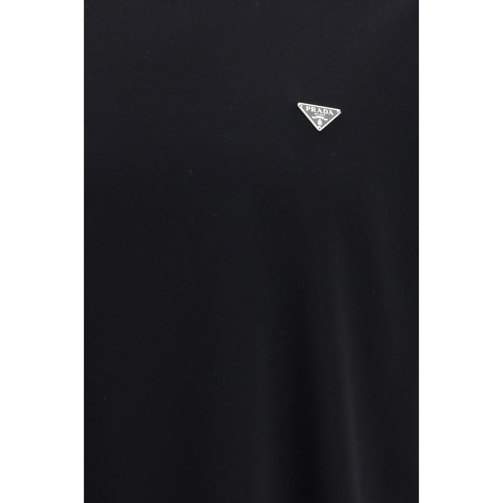 Prada Schwarzes Baumwoll-T-Shirt