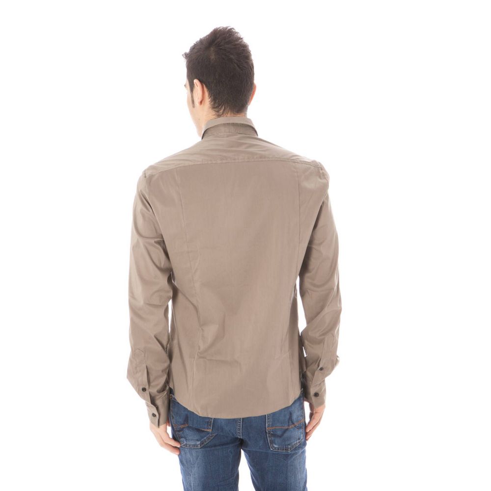 Costume National Grünes Baumwollhemd für Herren