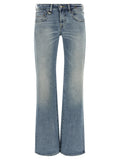 R13 Blaue Baumwoll-Jeans mit ausgestelltem Bein
