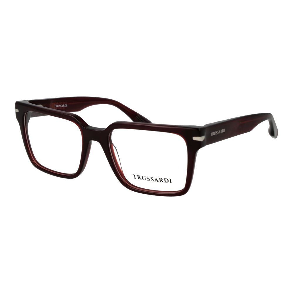 Trussardi Brille aus Burgunderrotem Acetat (Gestell)