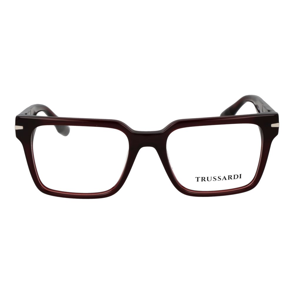 Trussardi Brille aus Burgunderrotem Acetat (Gestell)